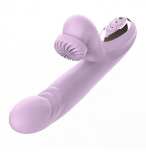 DIBE - Fairy Wand Thrusting Rotating Vibrator (Chargeable - Purple)